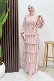 Dilara Şifon Abiye Soft Pembe
