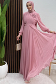 Edis Şifon Abiye Soft Pembe