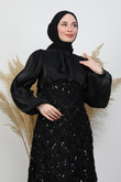 Eflisya İşleme Abiye Siyah