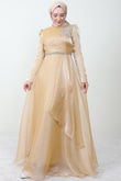 Eliza Tesettür Abiye Gold