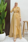 Eliza Tesettür Abiye Gold