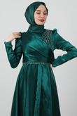 Eliza Tesettür Abiye Yeşil