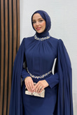 Elonor Şifon Abiye Lacivert