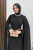 Elonor Şifon Abiye Siyah
