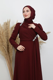 Gülnihal Şifon Abiye Bordo