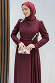 Gülnihal Şifon Abiye Bordo