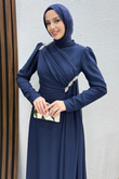 Gülnihal Şifon Abiye Lacivert