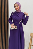 Gülnihal Şifon Abiye Mor