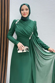 Gülnihal Şifon Abiye Zümrüt