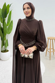 Gülru Şifon Abiye Kahve