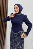 Hatun İşleme Abiye Lacivert