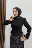 Hatun İşleme Abiye Siyah