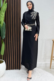 Hazal Tesettür Elbise Siyah