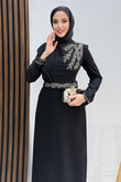 Hazal Tesettür Elbise Siyah