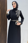 Hazal Tesettür Elbise Siyah
