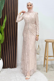 Hilda Dantel Abiye Soft Pembe