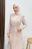 Hilda Dantel Abiye Soft Pembe