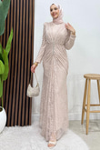 Hilda Dantel Abiye Soft Pembe