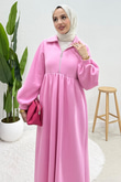 İlayda Fermuarlı Elbise Pembe