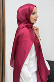 İnci Saten Şal Bordo