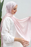 İnci Saten Şal Soft Pembe