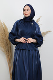 Layla Broş Takım Lacivert