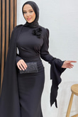 Mahperi Krep Abiye Siyah
