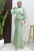 Marcella Dantel İşleme Abiye Mint