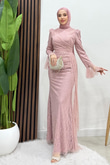 Maysa Tül Abiye Soft Pembe