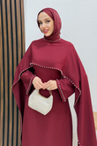 Nadide Krep Abiye Bordo