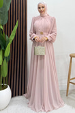 Nalya Şifon Abiye Soft Pembe