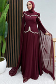 Naye Şifon Abiye Bordo