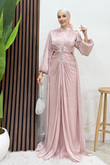Pastel Yoryo Abiye Soft Pembe
