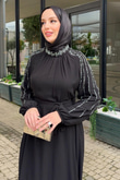Semra Tesettür Elbise Siyah