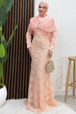 Sherry Tül İşleme Abiye Soft Pembe