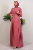 Tuğba Şifon Elbise Pembe