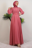 Tuğba Şifon Elbise Pembe