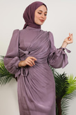 Umay Tesettür Abiye Soft Lila