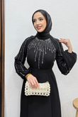 Yeşim Şifon Abiye Siyah