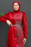 Yonca Pelerin Abiye Bordo