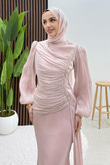 Zer Taşlı Yoryo Abiye Soft Pembe