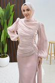 Zer Taşlı Yoryo Abiye Soft Pembe