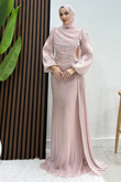 Zer Taşlı Yoryo Abiye Soft Pembe