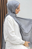 Zincir Model Şal Koyu Gri