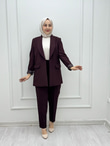0022-Şal Yaka Takım-Mürdüm