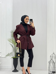 0055-Kruvaze Ceket-Bordo