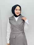 0122-Tasarım Yelek-Gri