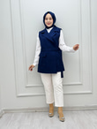 0122-Tasarım Yelek-Lacivert