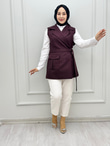 0122-Tasarım Yelek-Mürdüm