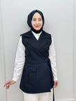 0122-Tasarım Yelek-Siyah
